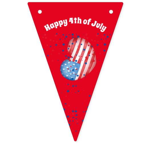 4 juli Custom bunting banner Driehoek decor (Derde vlag)