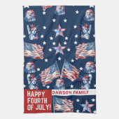 4 juli Custom Family America Theedoek (Verticaal)