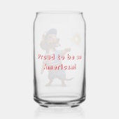4 juli Dachshond Blikvorm Glas (Achterkant)
