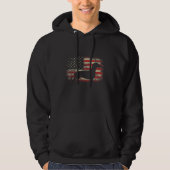 4 juli Dachshund Amerikaanse vlag Patriottische ho Hoodie (Voorkant)