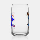 4 juli Dachshund Bier Blikvorm Glas (Rechts)