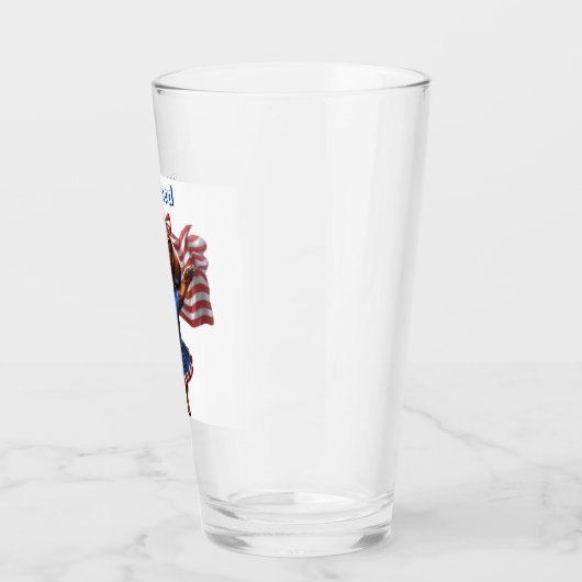 4 juli Dachshund Bier Glas (Links)