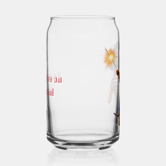 4 juli Dachshund Blikvorm Glas (Rechts)