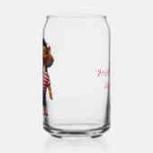 4 juli Dachshund Blikvorm Glas (Links)