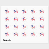 4 juli Dachshund Ster Sticker (Vel)