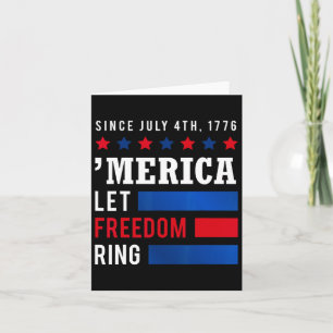 4 juli dag Usa Vlag Amerika Laat Vrijheid Klinken Kaart