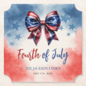 4 juli Dag van de Amerikaanse Patriottische Partij Kartonnen Onderzetters (Voorkant)