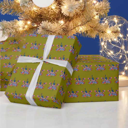 4 juli dag van de onafhankelijkheid cadeaupapier (Feestdagen)