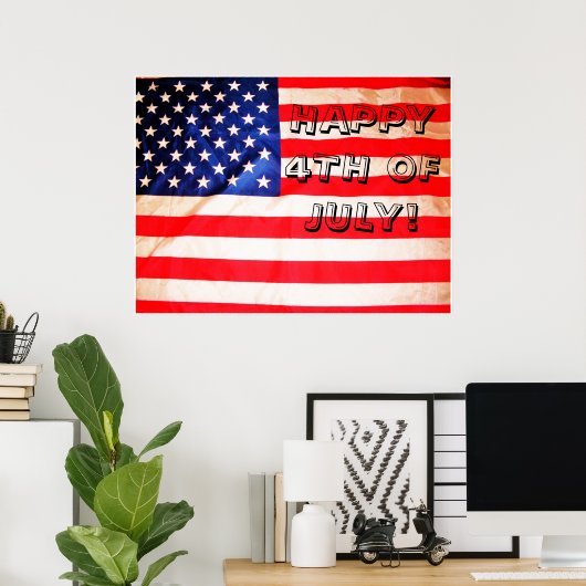 4 JULI DAGVLAG poster (Thuiskantoor)