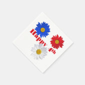 4 juli Daisies Servet (Hoek)