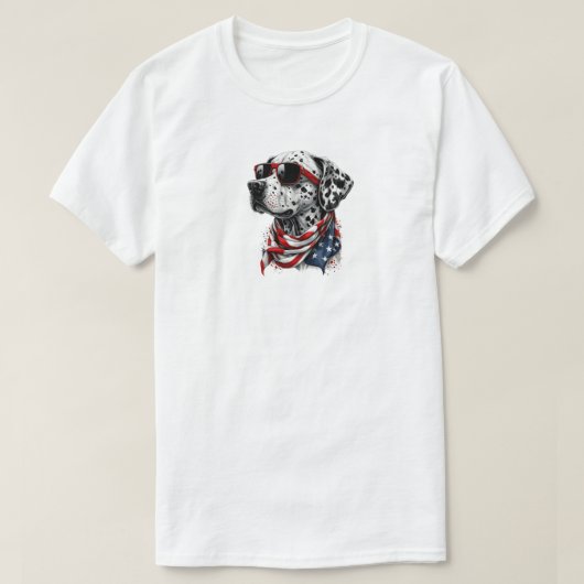 4 juli Dalmatische T-shirt (Design voorkant)