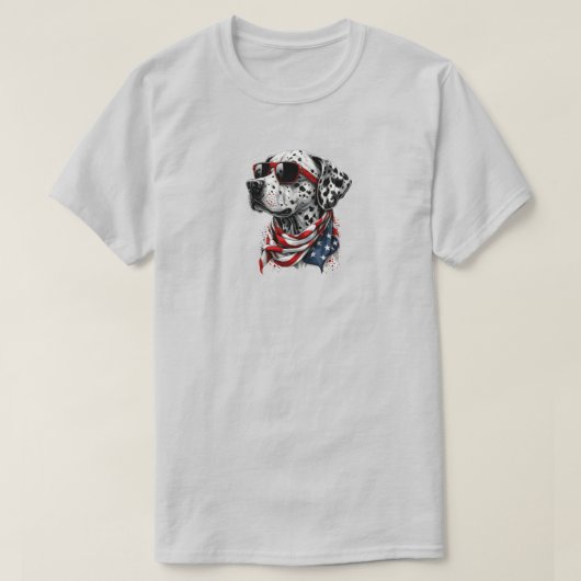 4 juli Dalmatische T-shirt (Design voorkant)