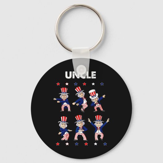 4 juli dansend oom Sam Boys Kinder USA Patrio Sleutelhanger (Voorkant)
