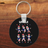 4 juli dansend oom Sam Boys Kinder USA Patrio Sleutelhanger (Achterkant)
