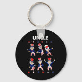 4 juli dansend oom Sam Boys Kinder USA Patrio Sleutelhanger (Achterkant)
