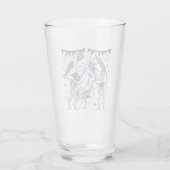 4 juli Dansende Skeletten Drink Glas (Achterkant)