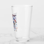 4 juli Dansende Skeletten Drink Glas (Links)