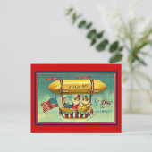 4 juli, de dag dat we het vieren feestdagenkaart (Staand voorkant)