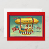 4 juli, de dag dat we het vieren feestdagenkaart (Voorkant / Achterkant)