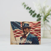 4 juli: de geest van onafhankelijkheid feestdagenkaart (Staand voorkant)