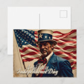 4 juli: de geest van onafhankelijkheid feestdagenkaart (Voorkant / Achterkant)