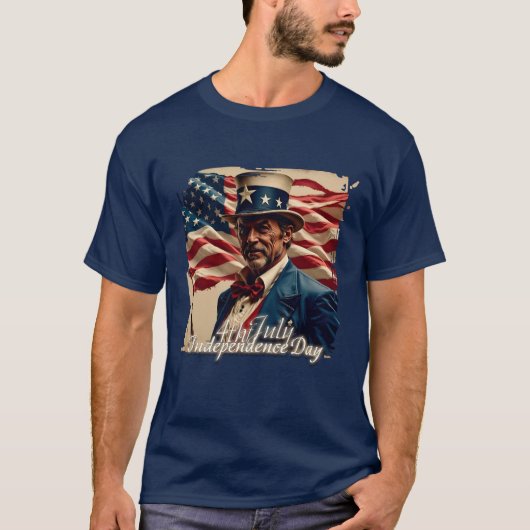 4 juli: de geest van onafhankelijkheid t-shirt (Voorkant)