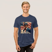 4 juli: de geest van onafhankelijkheid Tri-Blend shirt (Voorkant volledig)