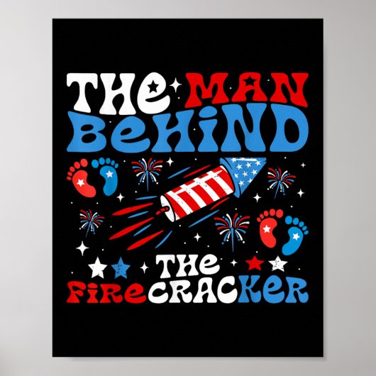 4 juli de man achter de vuurpijl grappige P Poster (Voorkant)
