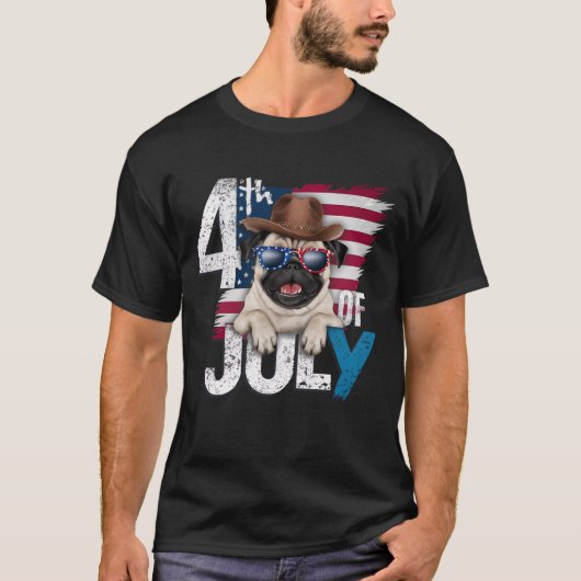 4 JULI - DE PUG VIERT DE ONAFHANKELIJKHEID T-SHIRT (Voorkant)