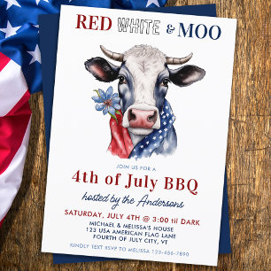 4 juli: De Rode Witte Moo Patriottische Boerderij Kaart