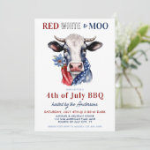4 juli: De Rode Witte Moo Patriottische Boerderij  Kaart (Staand voorkant)