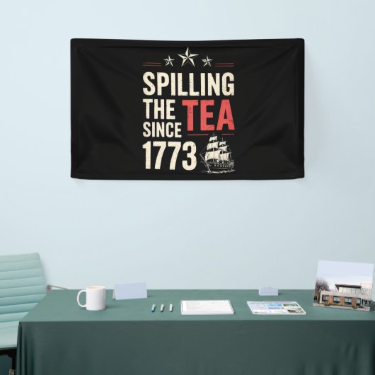 4 juli: De thee morsen sinds 1773 Patriottisch Spandoek (Beurs)