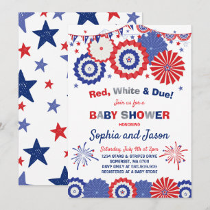 4 juli de Uitnodiging van het Baby shower op 4 jul