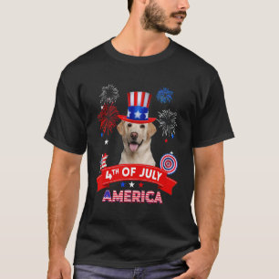 4 juli Decor Patriotic LOVE Labrador Dog USA T-shirt