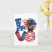 4 juli decor patriottische liefde Franse Bulldog H Kaart (Gele Bloem)