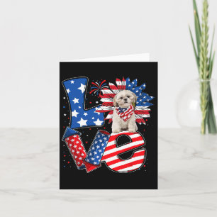 4 Juli Decor Patriottische Liefde Shih Tzu Hond US Kaart