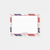 4 juli | Diagonaal patroon en Stripes Post-it® Notes (Voorkant)