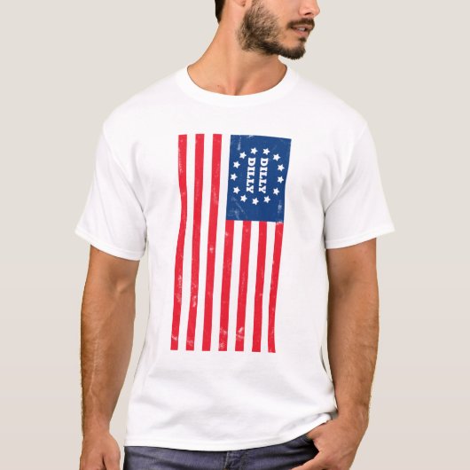 4 juli Dilly Dilly American Flag T-Shirt Fun. (Voorkant)