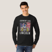4 juli dineren als Lincoln Abraham Abe T-shirt (Voorkant volledig)