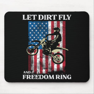 4 juli Dirt Bike Motocross Amerika Biker Mannen  Muismat
