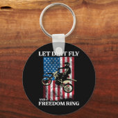 4 juli Dirt Bike Motorcross Amerika Biker Mannen Sleutelhanger (Voorkant)