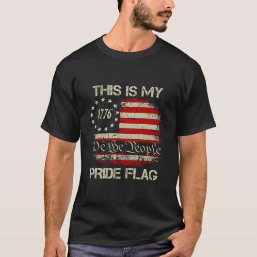 4 juli Dit is mijn Pride-vlag VS Amerikaanse Pat T-shirt (Voorkant)