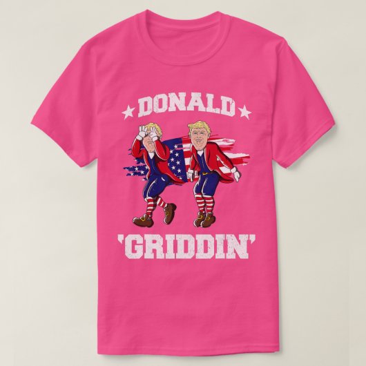 4 juli Donald rump Griddy Donald Griddin T-shirt (Design voorkant)