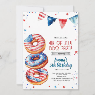 4 juli donut uitnodiging