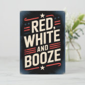 4 juli drankfeest | Rood Wit en Drank Aankondiging (Staand voorkant)