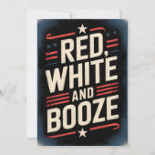 4 juli drankfeest | Rood Wit en Drank Aankondiging (Achterkant)