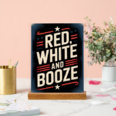 4 juli drankfeest | Rood Wit en Drank Acryl Bord (Huwelijk)