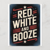 4 juli drankfeest | Rood Wit en Drank Flyer (Achterkant)