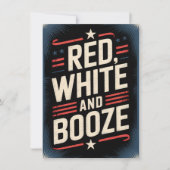 4 juli drankfeest | Rood Wit en Drank Kaart (Voorkant)
