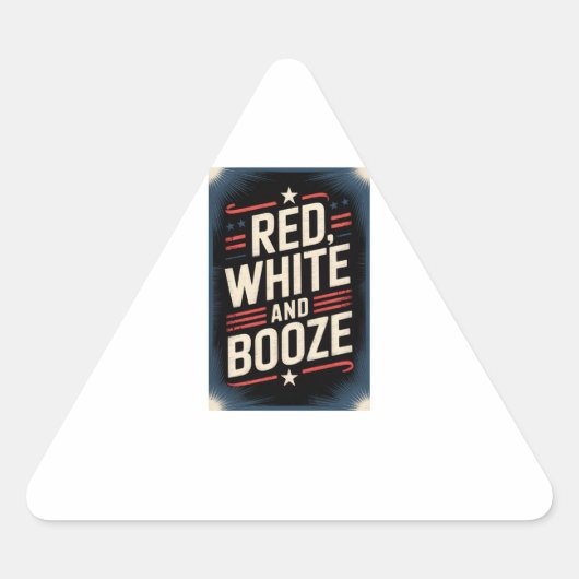 4 juli drankfeest | Rood Wit en Drank Sticker (Voorkant)